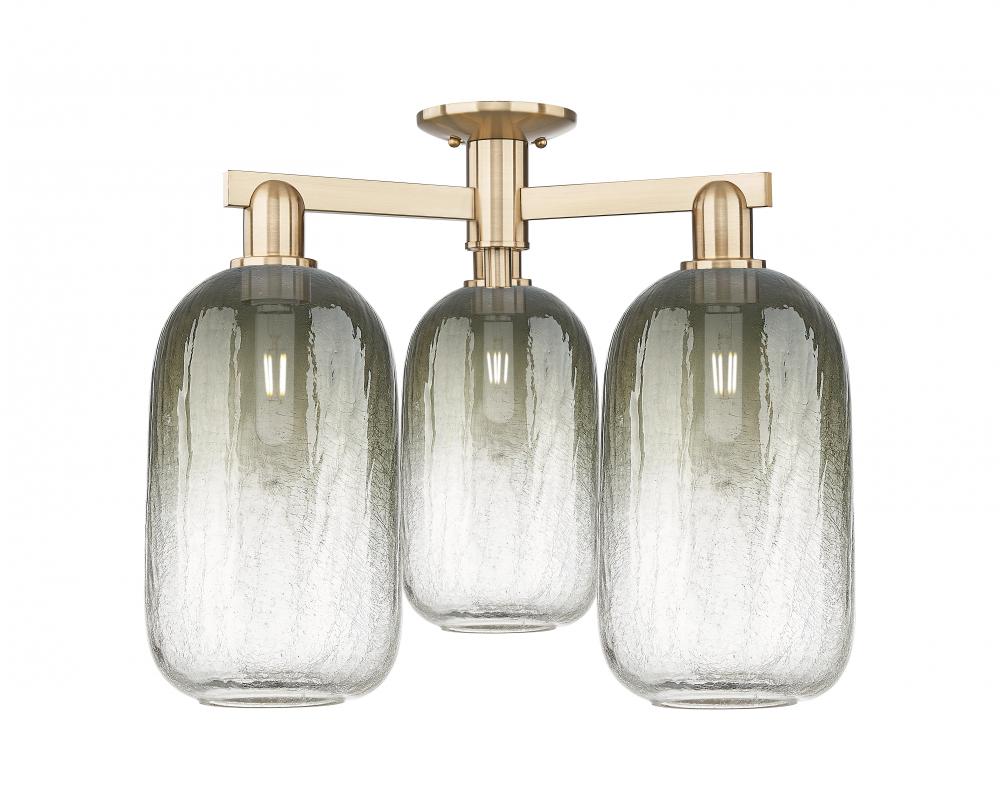 Brookhaven Cloche - 3 Light - 6 inch - Champagne Bronze - Semi-Flush Mount