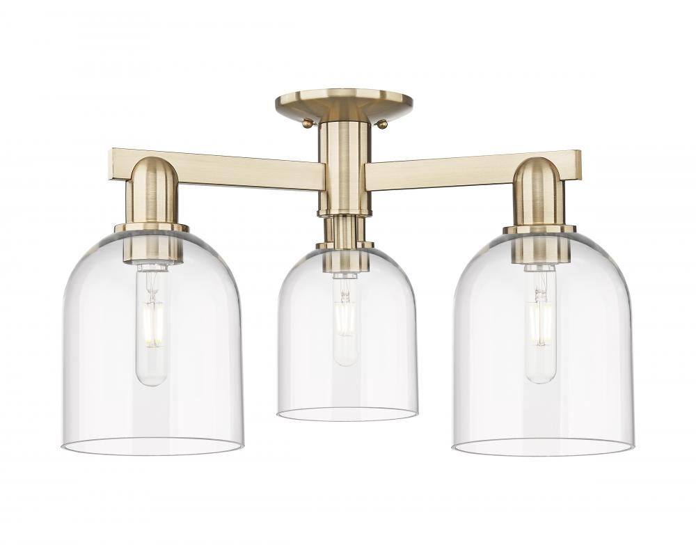 Bella - 3 Light - 23 inch - Champagne Bronze - Semi-Flush Mount