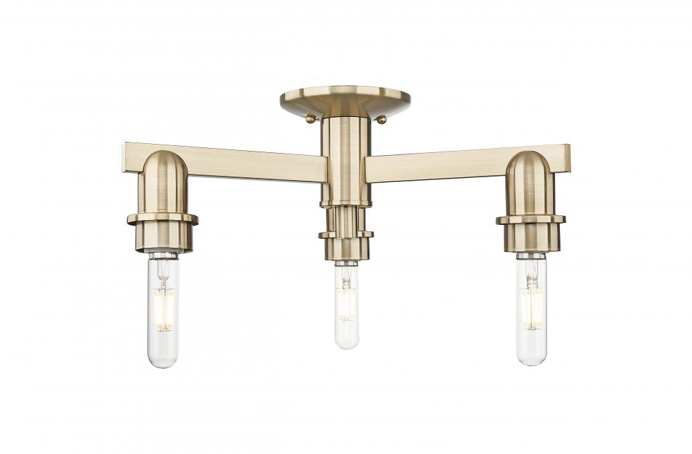 Arcadia - 3 Light - 20 inch - Champagne Bronze - Semi-Flush Mount