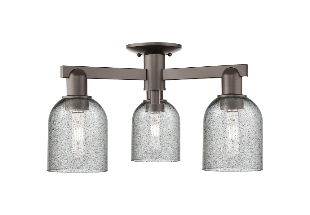 Caledonia - 3 Light - 23 inch - Oil Rubbed Bronze - Semi-Flush Mount