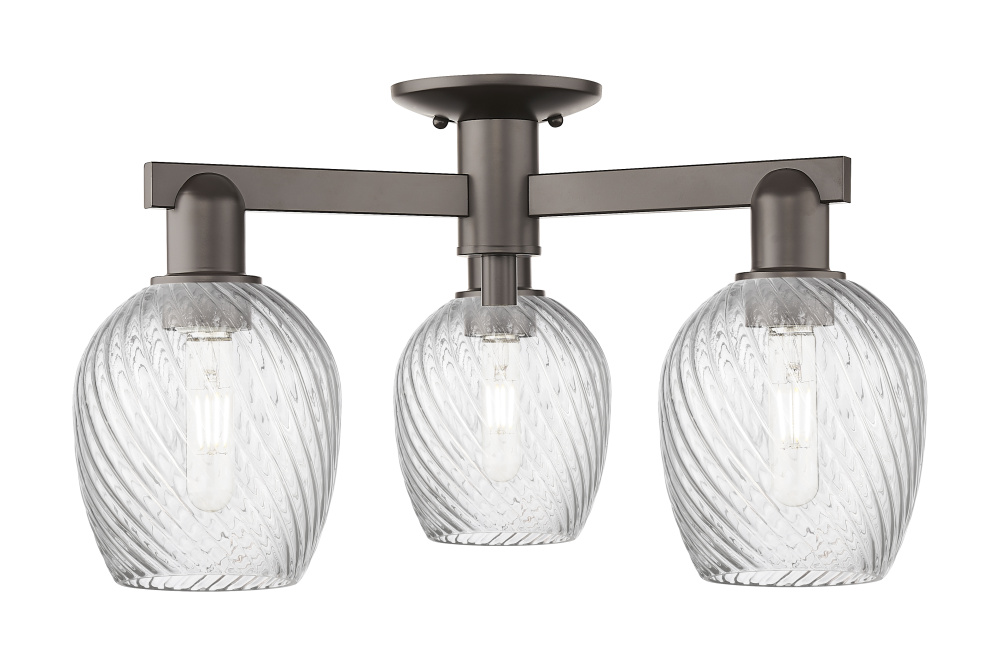 Salina - 3 Light - 23 inch - Oil Rubbed Bronze - Semi-Flush Mount