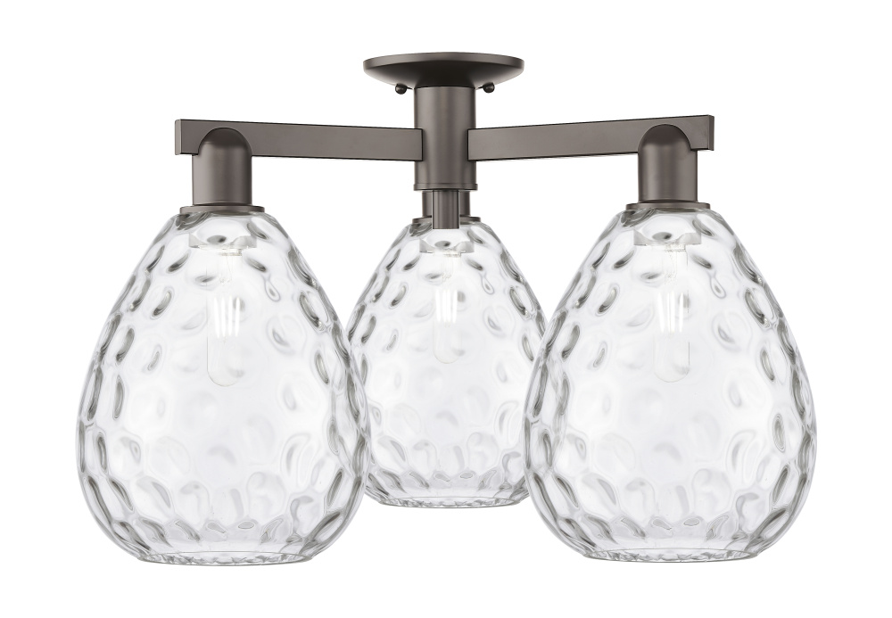 Waverly - 3 Light - 26 inch - Oil Rubbed Bronze - Semi-Flush Mount