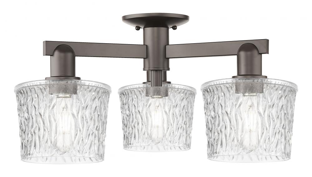 Niagara - 3 Light - 24 inch - Oil Rubbed Bronze - Semi-Flush Mount