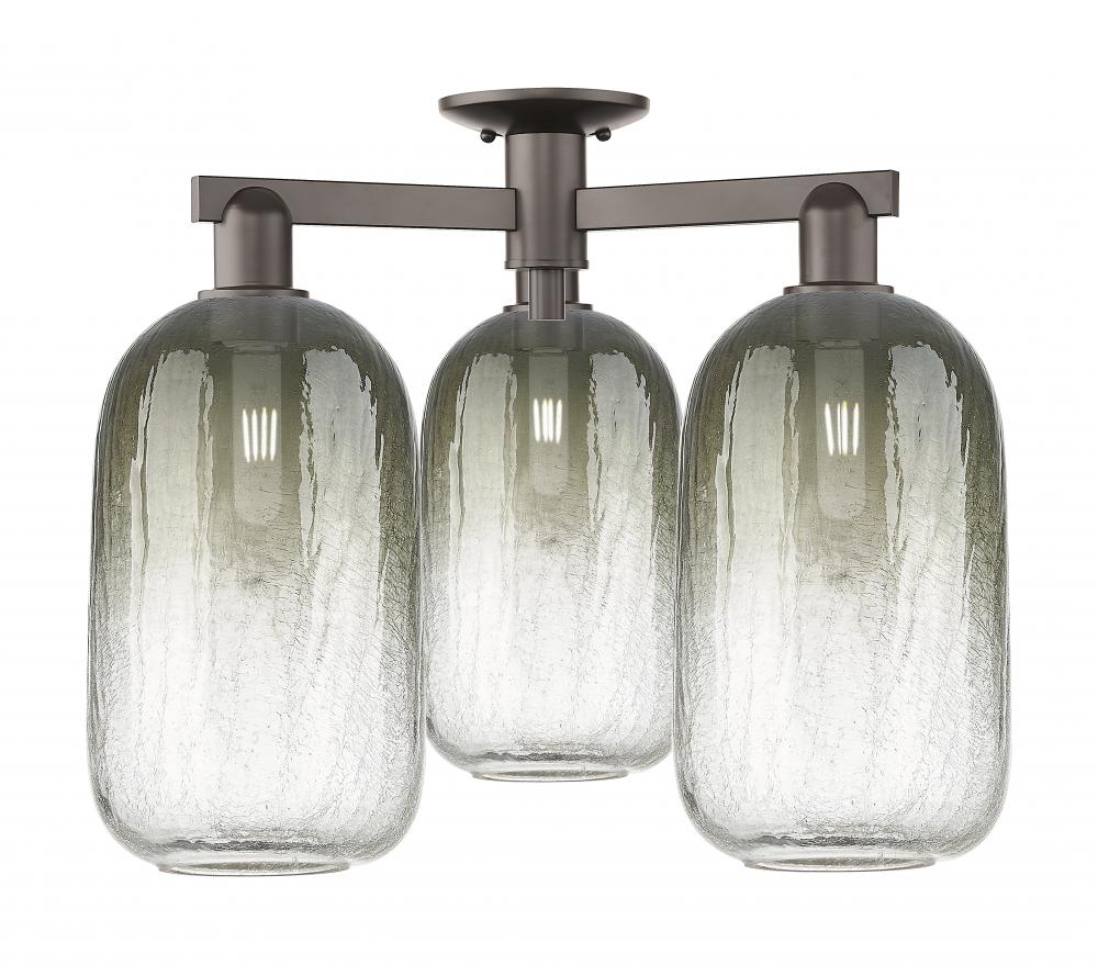 Brookhaven Cloche - 3 Light - 6 inch - Oil Rubbed Bronze - Semi-Flush Mount