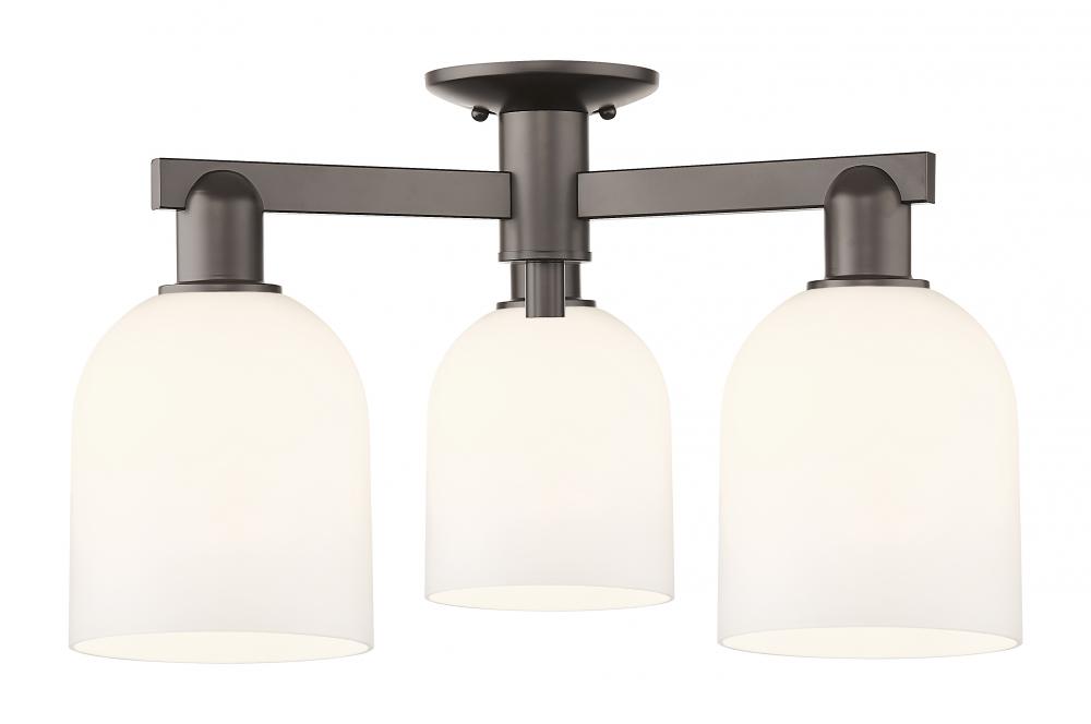 Bella - 3 Light - 23 inch - Oil Rubbed Bronze - Semi-Flush Mount