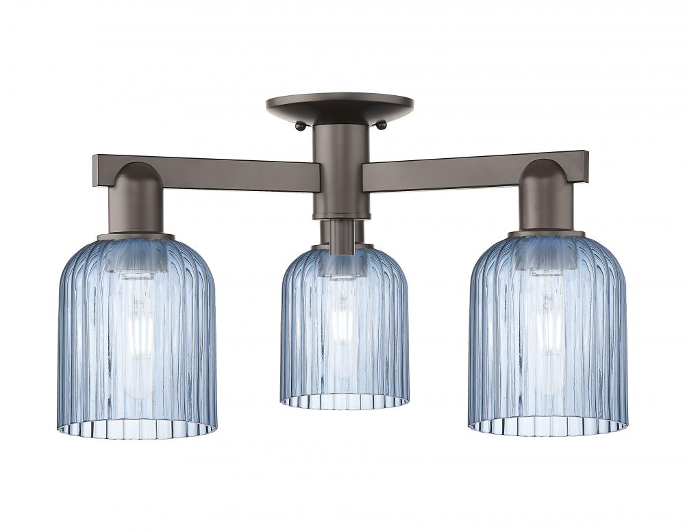 Bridal Veil - 3 Light - 6 inch - Oil Rubbed Bronze - Semi-Flush Mount