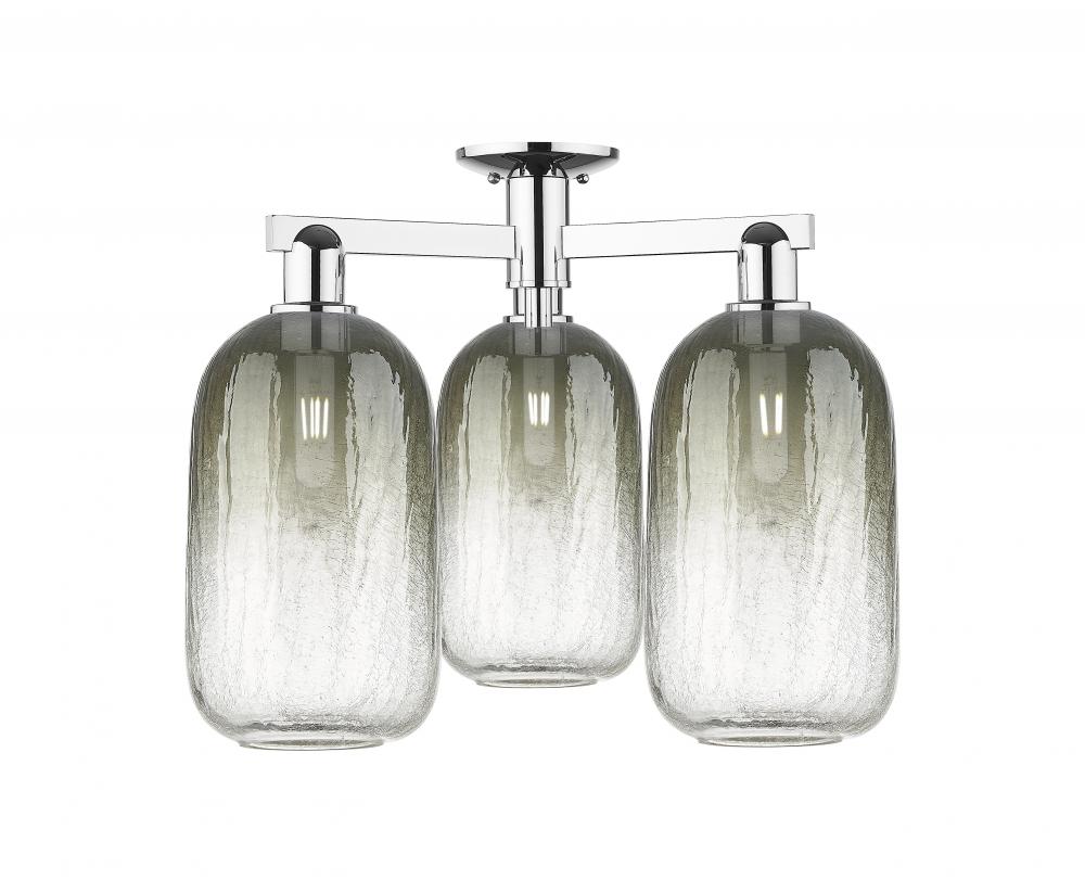 Brookhaven Cloche - 3 Light - 6 inch - Polished Chrome - Semi-Flush Mount