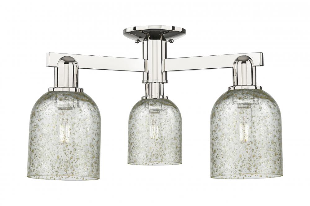 Caledonia - 3 Light - 23 inch - Polished Nickel - Semi-Flush Mount