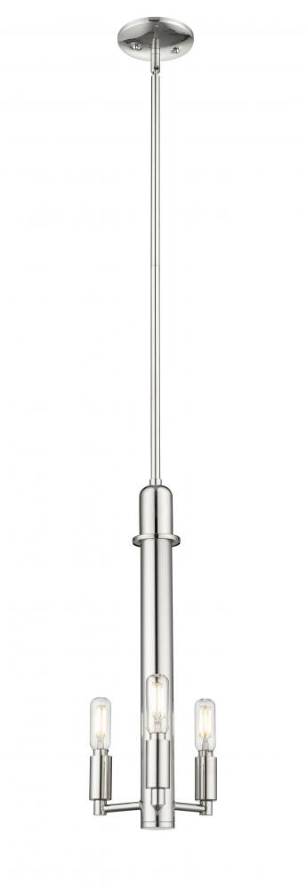 Arcadia - 3 Light - 7 inch - Brushed Polished Nickel - Mini Pendant
