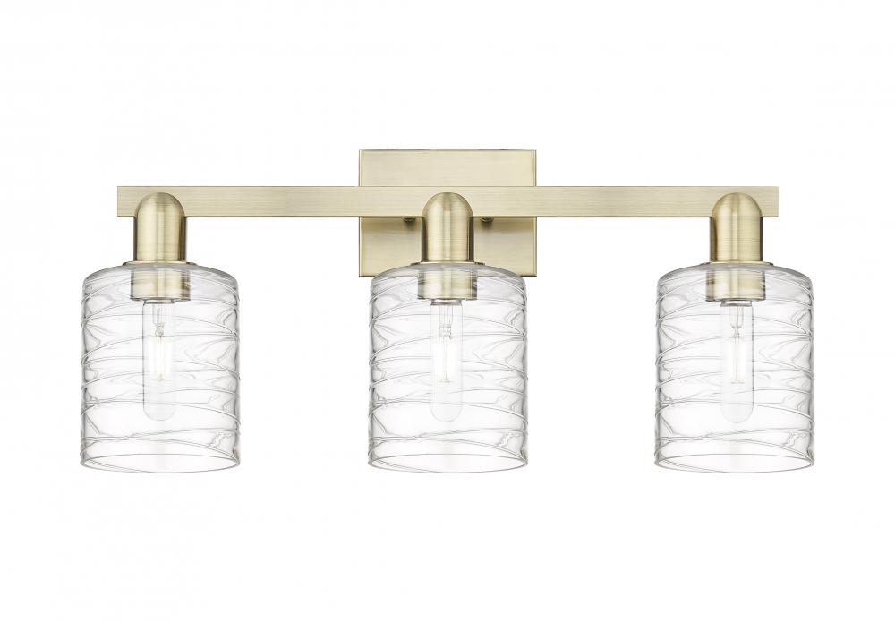 Cobbleskill - 3 Light - 24 inch - Antique Brass - Bath Vanity Light