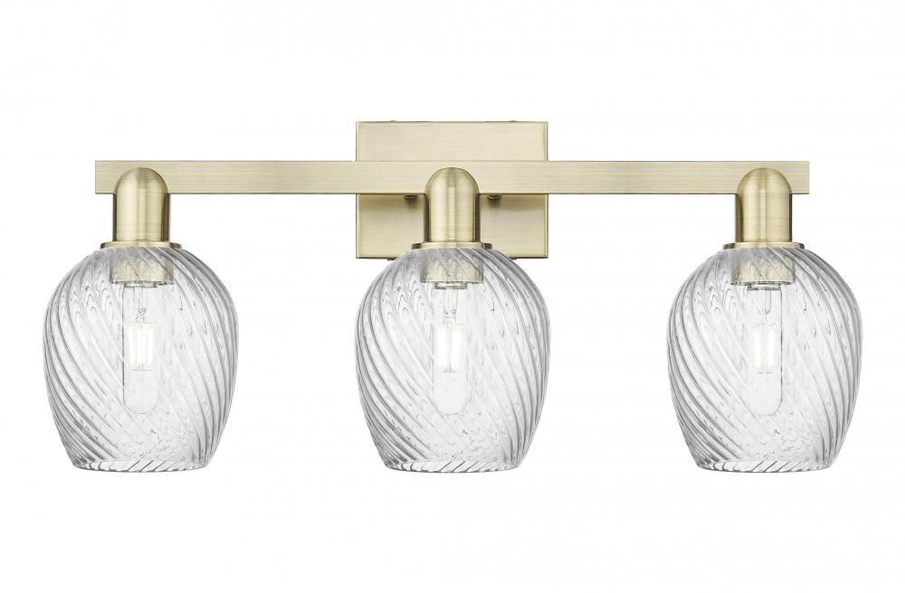 Salina - 3 Light - 25 inch - Antique Brass - Bath Vanity Light