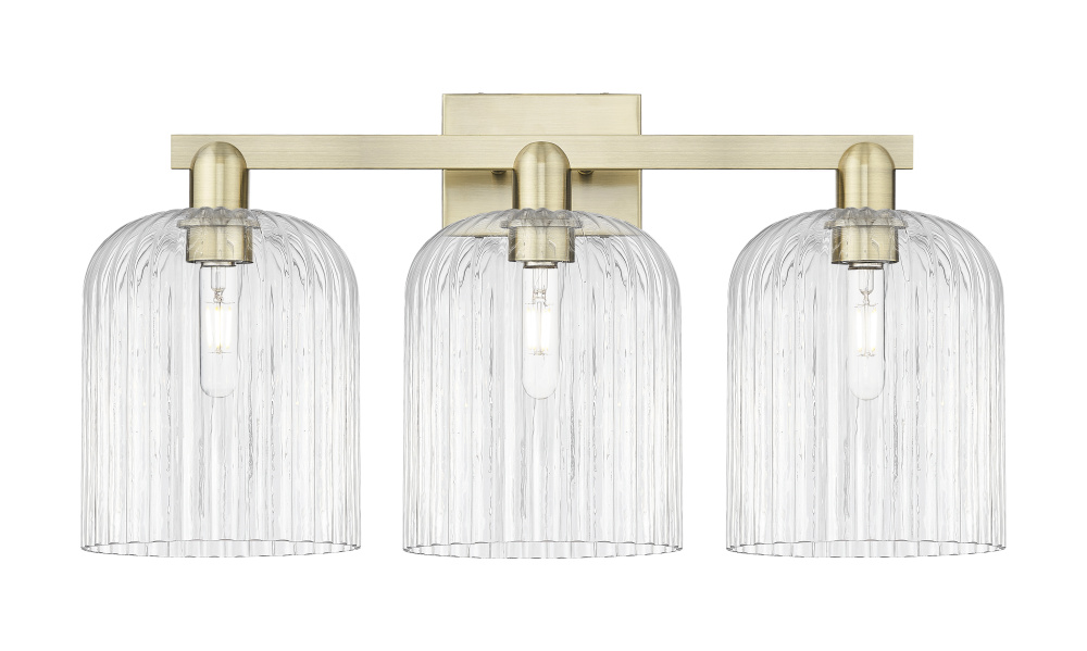 Bridal Veil - 3 Light - 27 inch - Antique Brass - Bath Vanity Light