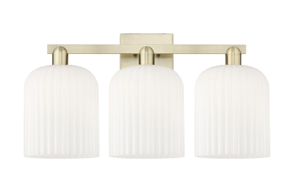 Bridal Veil - 3 Light - 27 inch - Antique Brass - Bath Vanity Light