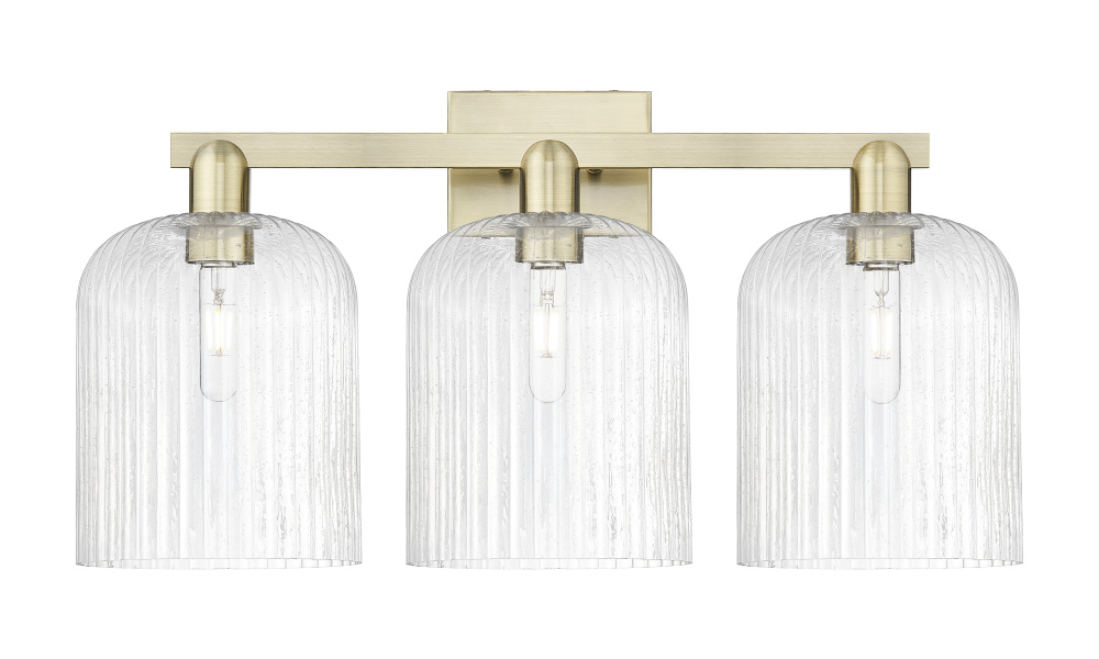 Bridal Veil - 3 Light - 27 inch - Antique Brass - Bath Vanity Light