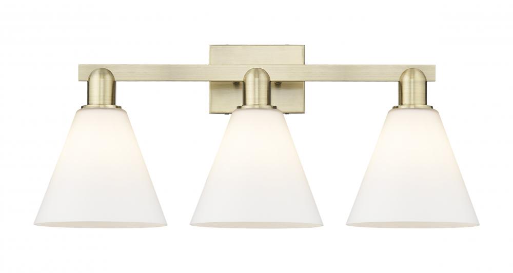 Berkshire - 3 Light - 26 inch - Antique Brass - Bath Vanity Light