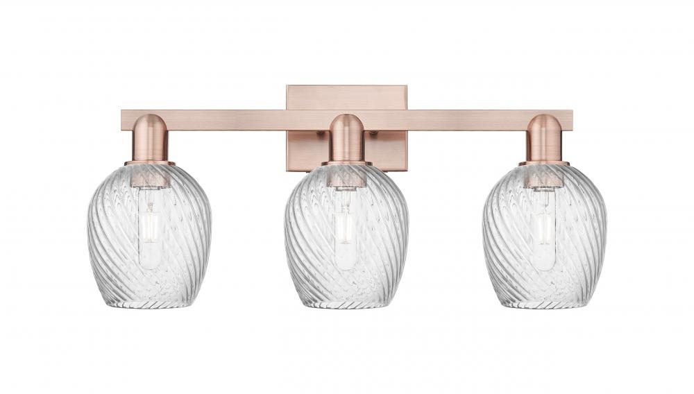 Salina - 3 Light - 25 inch - Antique Copper - Bath Vanity Light