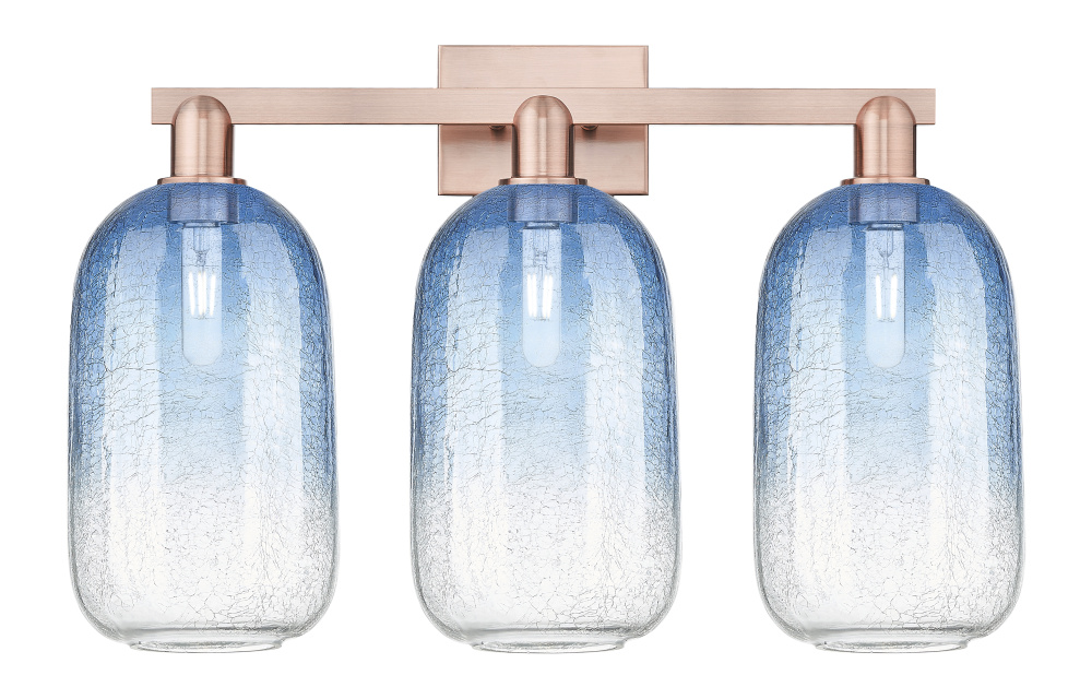 Brookhaven Cloche - 3 Light - 26 inch - Antique Copper - Bath Vanity Light