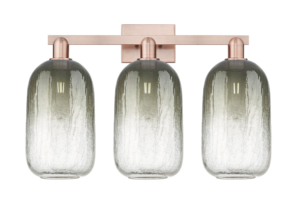 Brookhaven Cloche - 3 Light - 26 inch - Antique Copper - Bath Vanity Light