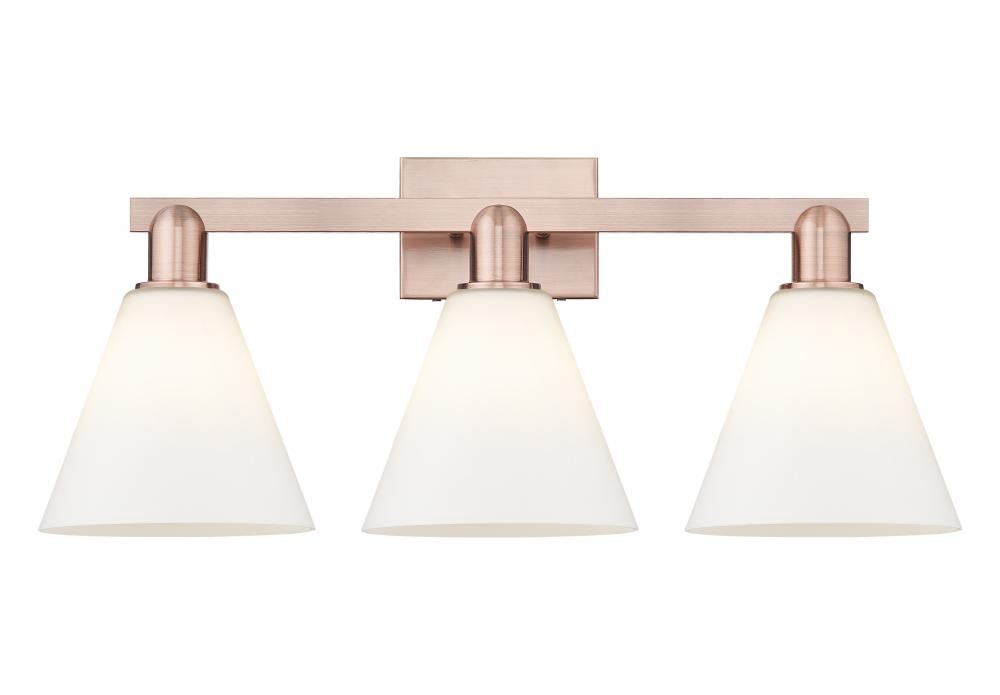 Berkshire - 3 Light - 26 inch - Antique Copper - Bath Vanity Light