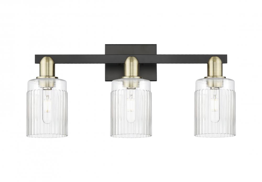 Hadley - 3 Light - 24 inch - Black Antique Brass - Bath Vanity Light