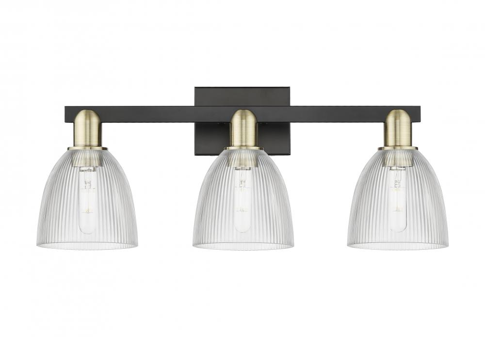 Castile - 3 Light - 25 inch - Black Antique Brass - Bath Vanity Light