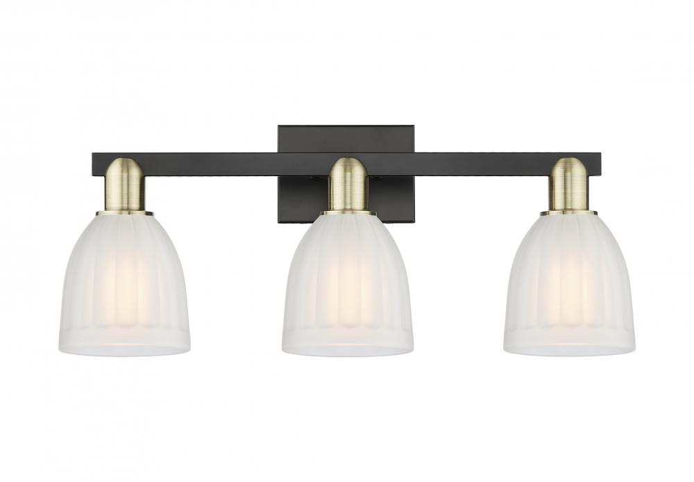 Brookfield - 3 Light - 25 inch - Black Antique Brass - Bath Vanity Light