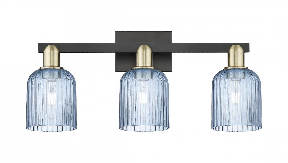 Bridal Veil - 3 Light - 26 inch - Black Antique Brass - Bath Vanity Light