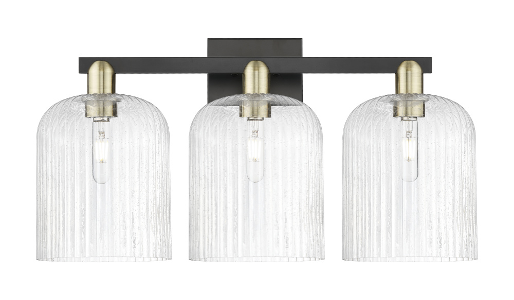 Bridal Veil - 3 Light - 27 inch - Black Antique Brass - Bath Vanity Light