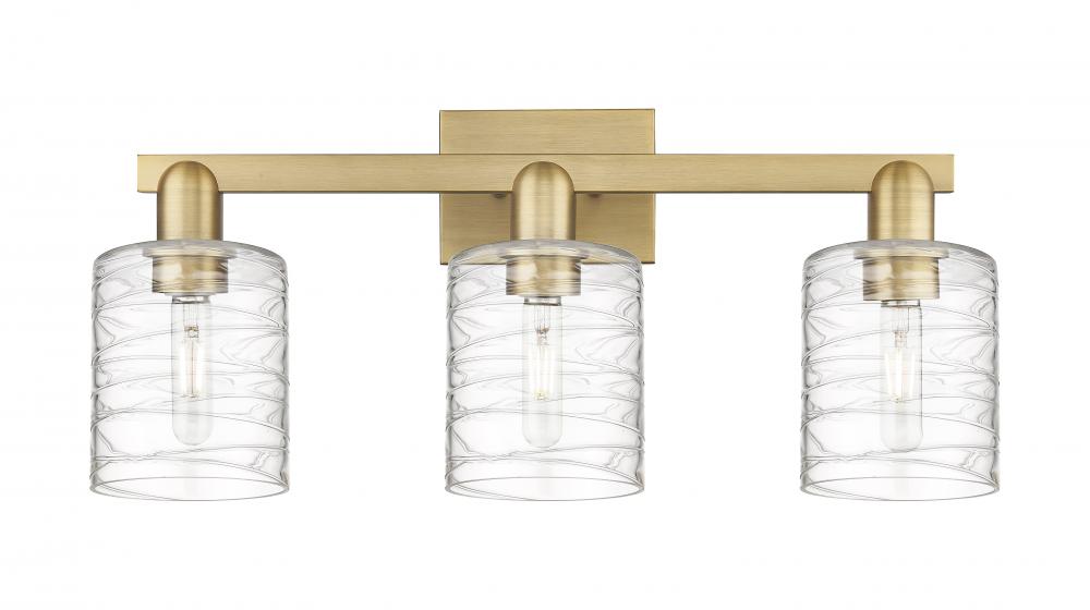 Cobbleskill - 3 Light - 24 inch - Brushed Brass - Bath Vanity Light