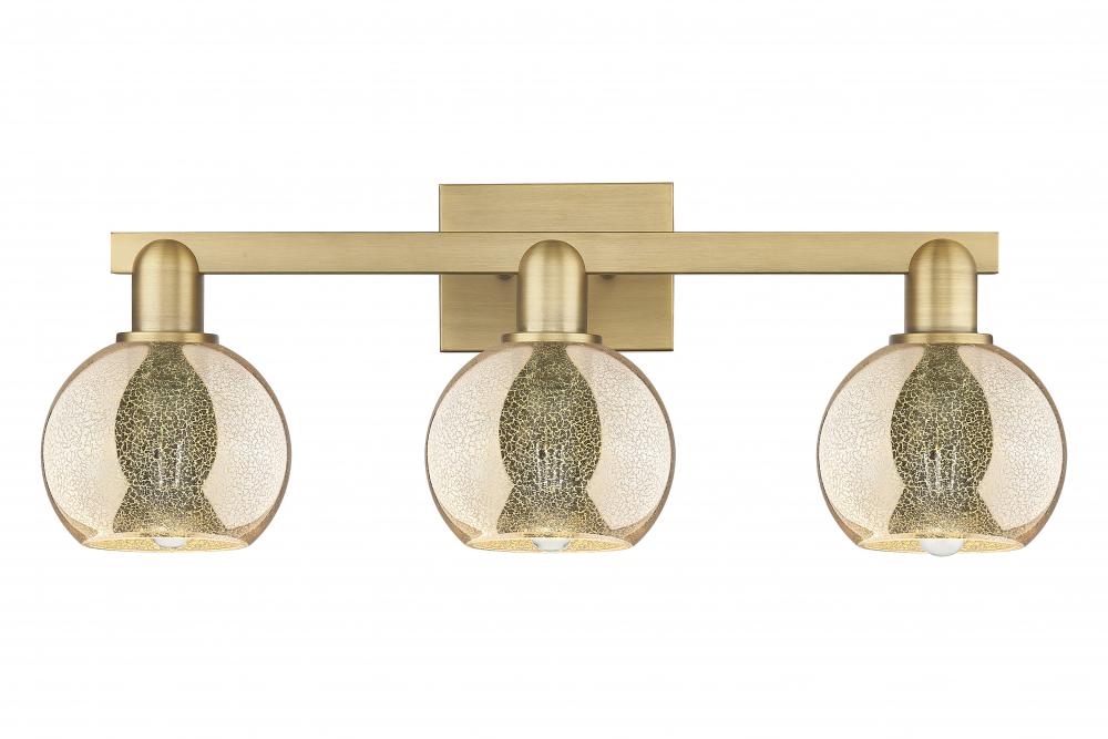 Athens - 3 Light - 24 inch - Brushed Brass - Bath Vanity Light