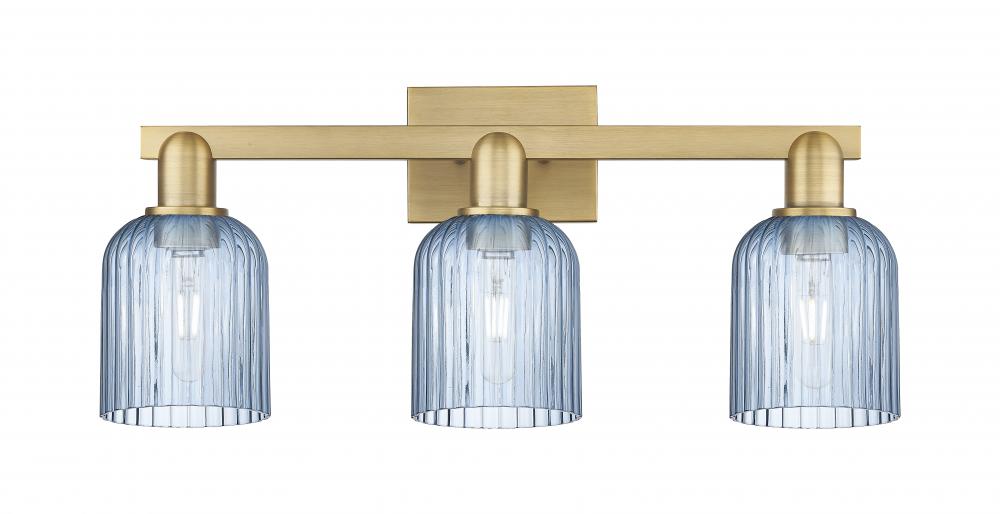 Bridal Veil - 3 Light - 26 inch - Brushed Brass - Bath Vanity Light