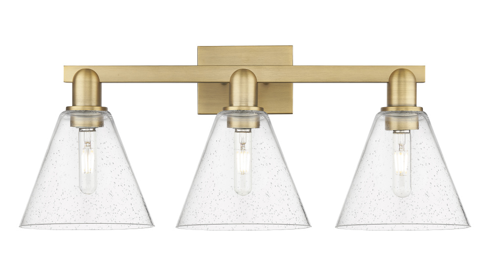 Berkshire - 3 Light - 26 inch - Brushed Brass - Bath Vanity Light