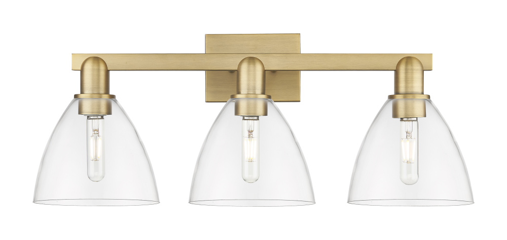 Bristol - 3 Light - 27 inch - Brushed Brass - Bath Vanity Light