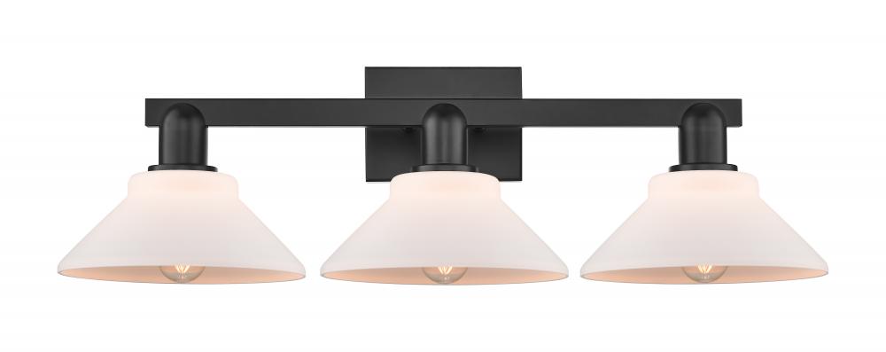 Orwell - 3 Light - 27 inch - Matte Black - Bath Vanity Light