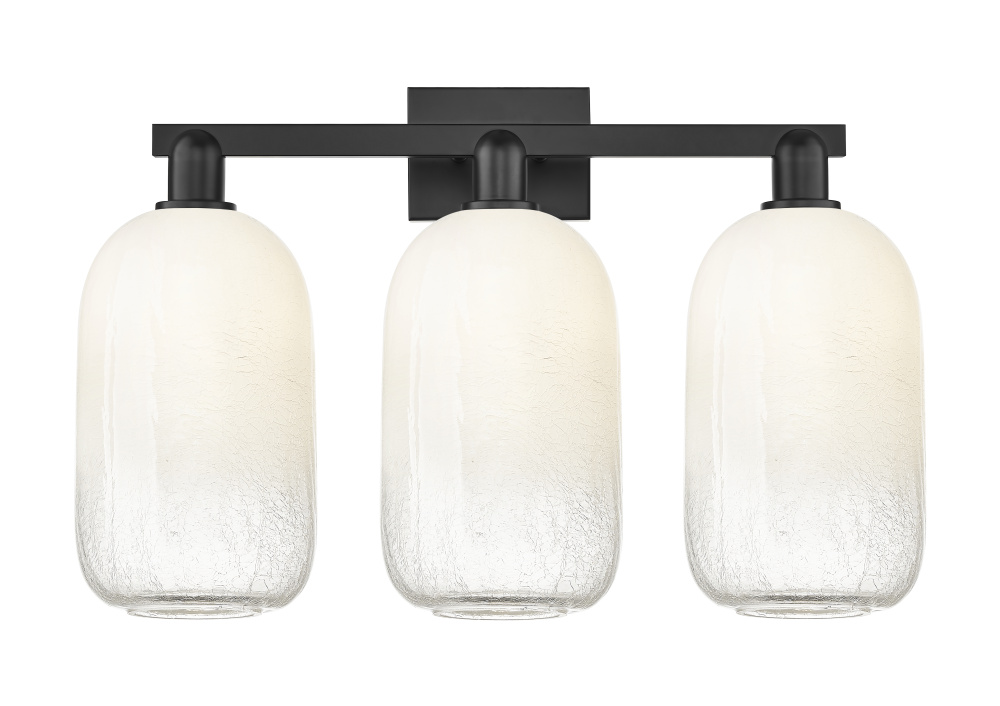 Brookhaven Cloche - 3 Light - 26 inch - Matte Black - Bath Vanity Light