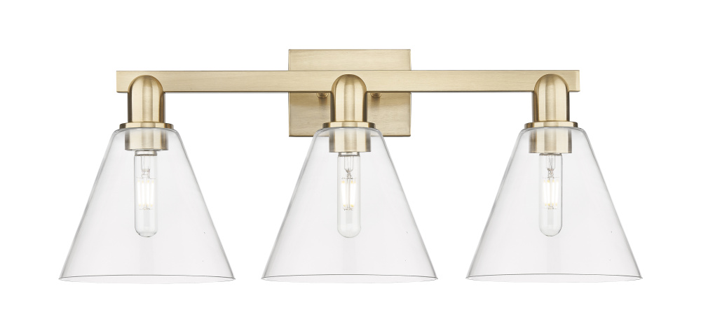 Berkshire - 3 Light - 26 inch - Champagne Bronze - Bath Vanity Light