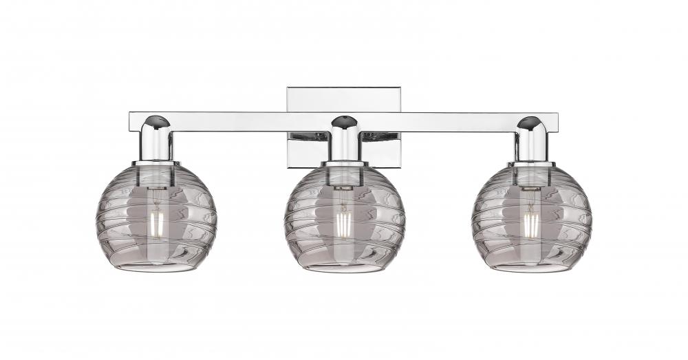 Athens Deco Swirl - 3 Light - 26 inch - Polished Chrome - Bath Vanity Light