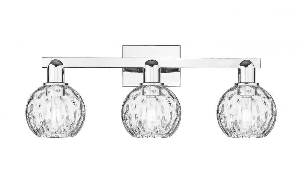 Athens Water Glass - 3 Light - 25 inch - Polished Chrome - Bath Vanity Light