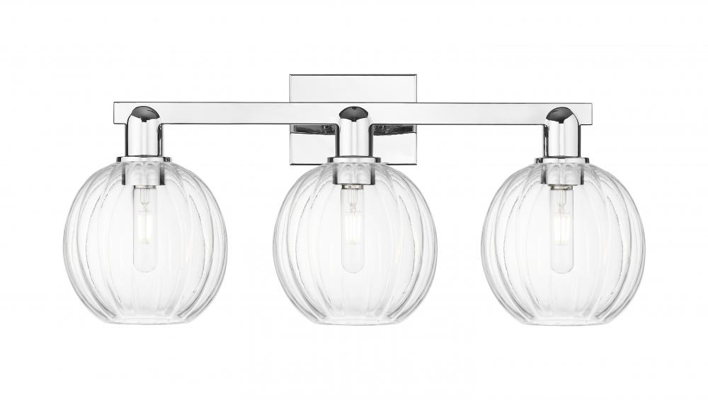 Preston Globe - 3 Light - 26 inch - Polished Chrome - Bath Vanity Light