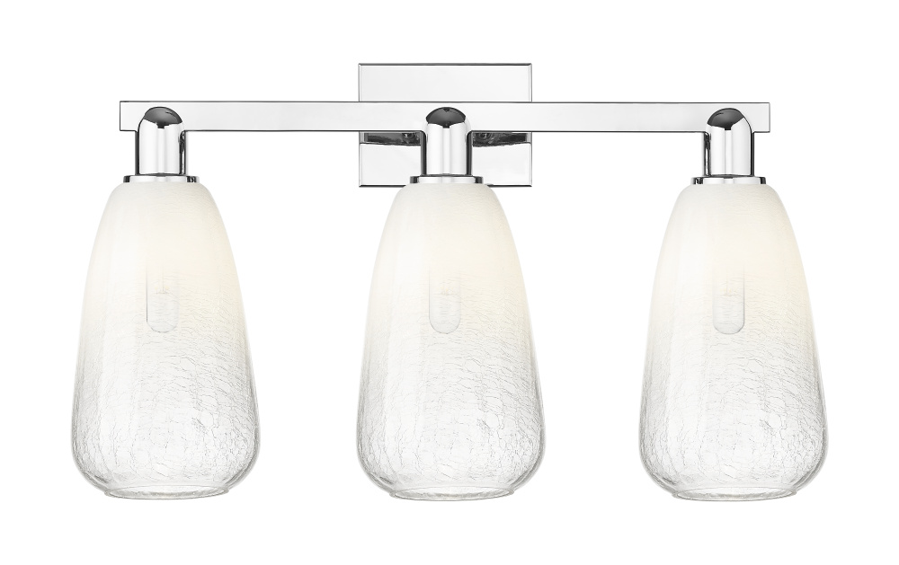 Brookhaven Almond - 3 Light - 26 inch - Polished Chrome - Bath Vanity Light