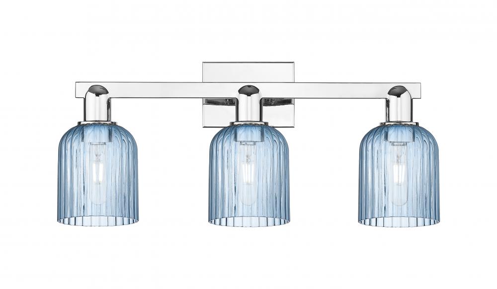 Bridal Veil - 3 Light - 26 inch - Polished Chrome - Bath Vanity Light