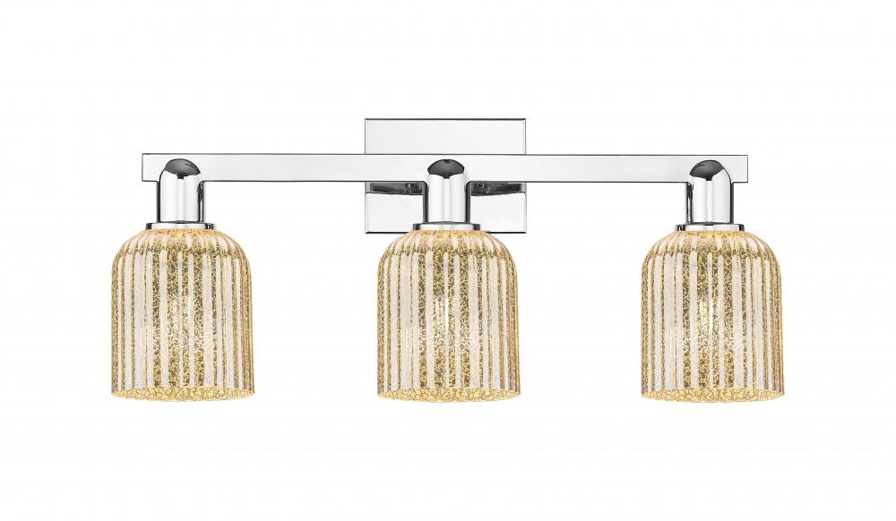 Bridal Veil - 3 Light - 26 inch - Polished Chrome - Bath Vanity Light