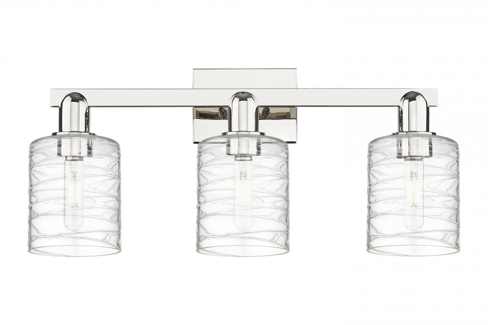 Cobbleskill - 3 Light - 24 inch - Polished Nickel - Bath Vanity Light