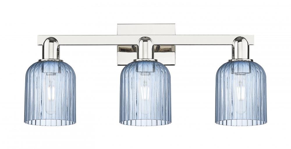 Bridal Veil - 3 Light - 26 inch - Polished Nickel - Bath Vanity Light