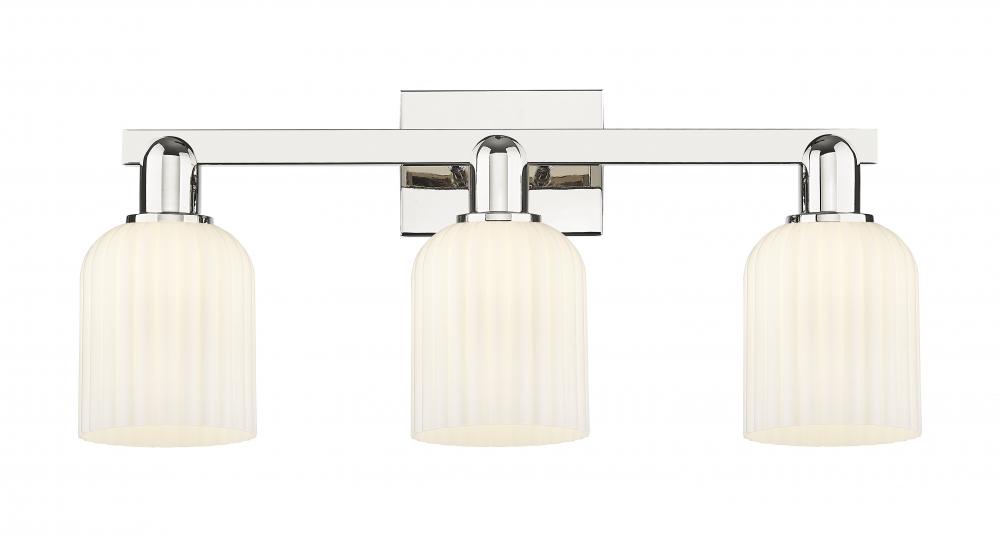 Bridal Veil - 3 Light - 26 inch - Polished Nickel - Bath Vanity Light