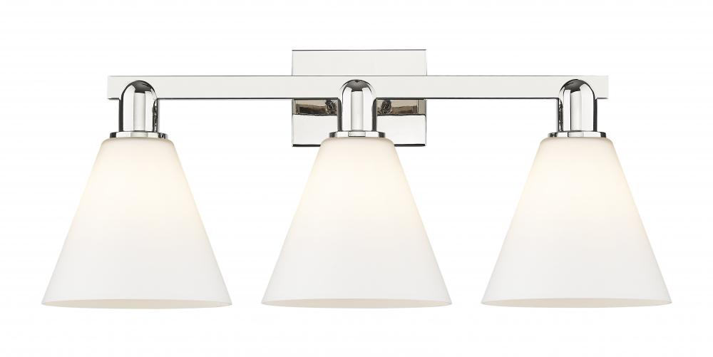 Berkshire - 3 Light - 26 inch - Polished Nickel - Bath Vanity Light