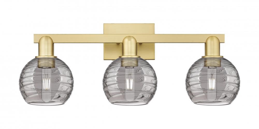 Athens Deco Swirl - 3 Light - 26 inch - Satin Gold - Bath Vanity Light