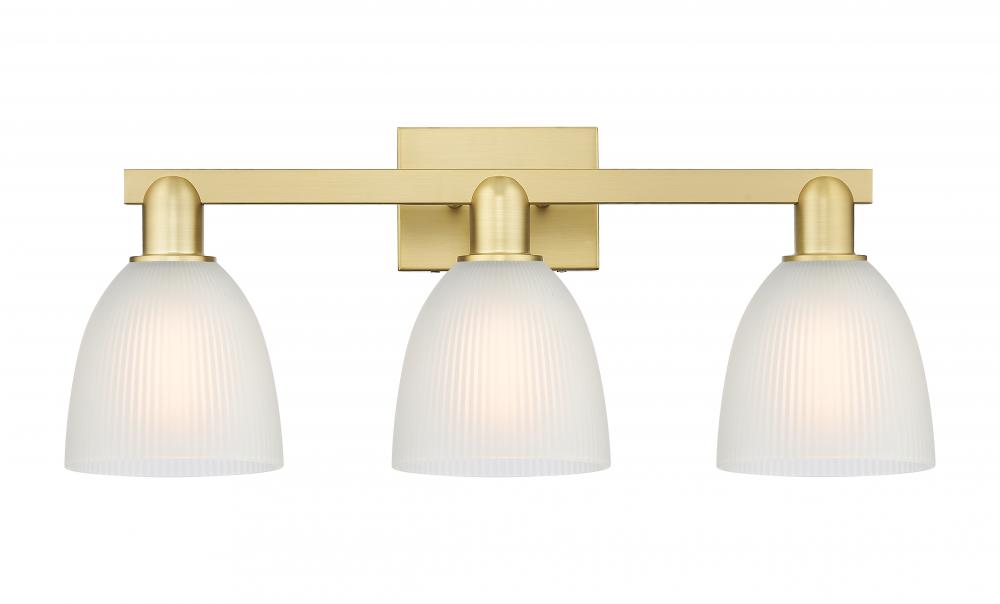 Castile - 3 Light - 25 inch - Satin Gold - Bath Vanity Light