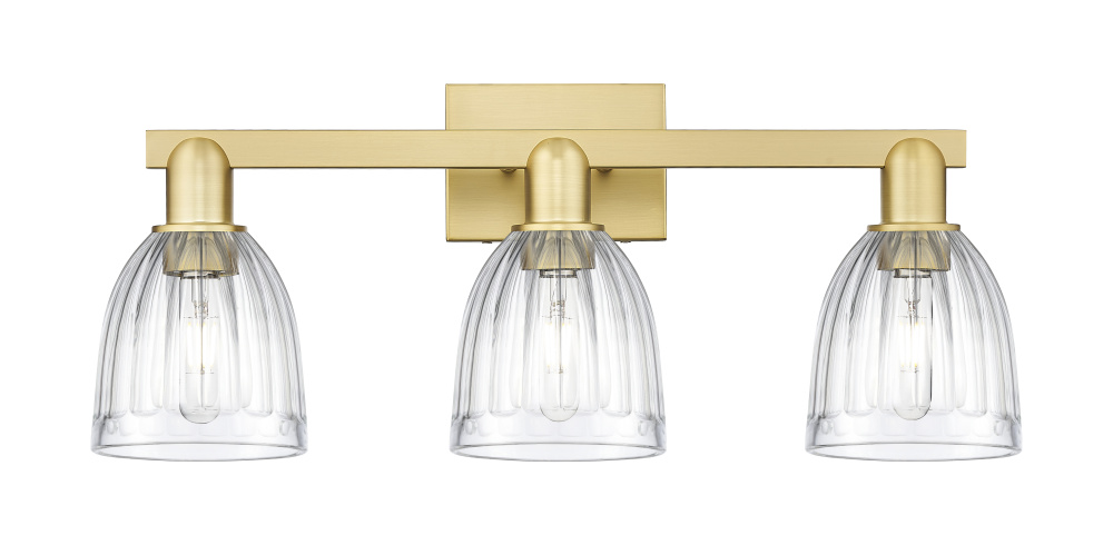 Brookfield - 3 Light - 25 inch - Satin Gold - Bath Vanity Light