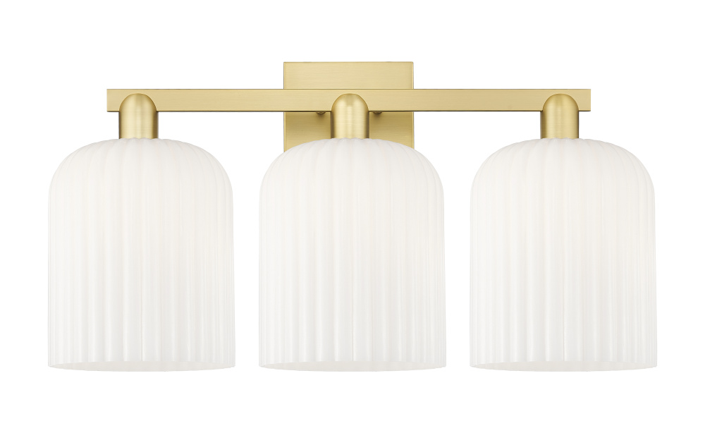 Bridal Veil - 3 Light - 27 inch - Satin Gold - Bath Vanity Light